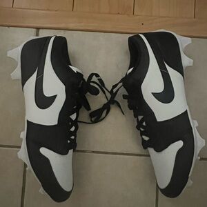 Nike Air Jordan 1  Low TD Panda Black White Men's 16 Football Cleats FJ6245-100